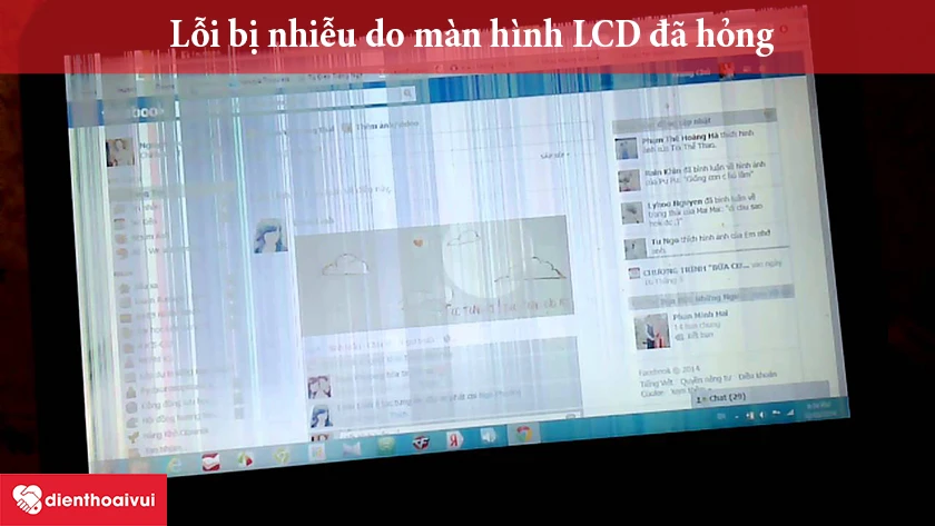 màn hình Dell Inspiron 1520 LCD bị hỏng