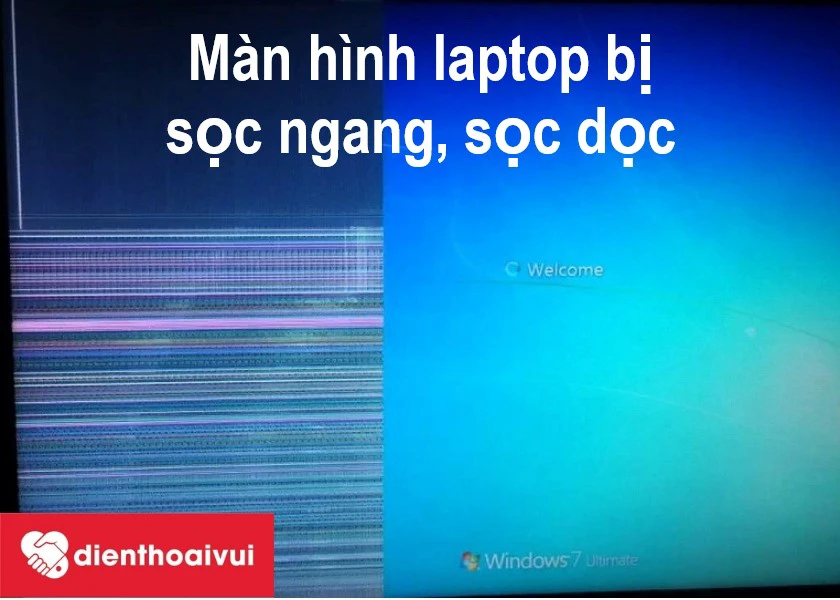 thay màn hình laptop Dell Vostro 1014/1088 khi màn hình laptop xuất hiện những sọc ngang, sọc dọc