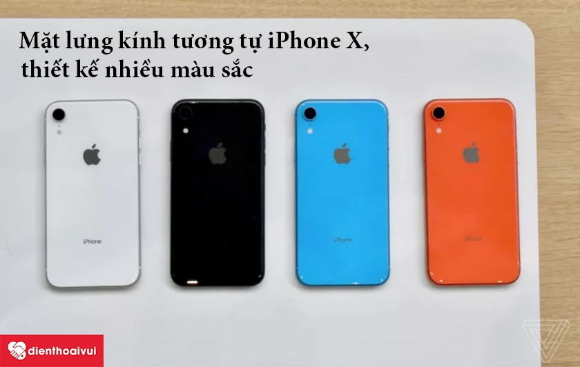 iPhone XR – Mặt lưng kính tương tự iPhone X, thiết kế nhiều màu sắc