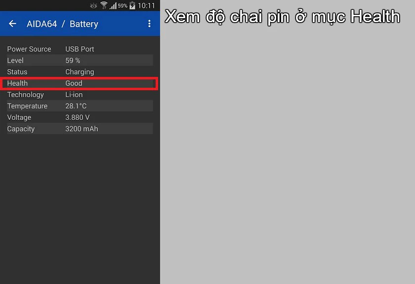 Cách kiểm tra độ chai pin Samsung S8 bằng phần mềm AIDA64