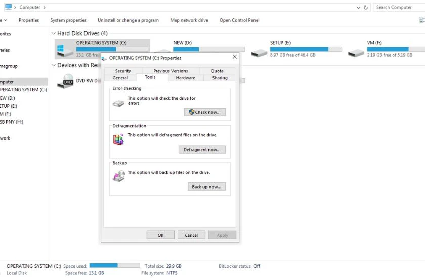 Sửa lỗi ổ cứng laptop, máy tính bằng việc sử dụng công cụ Windows CHKDSK Tool