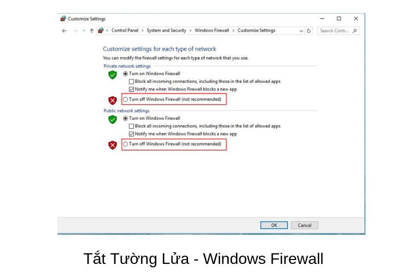 Vô hiệu hoá Windows Firewall là một mẹo có thể giúp tăng tốc Win 10
