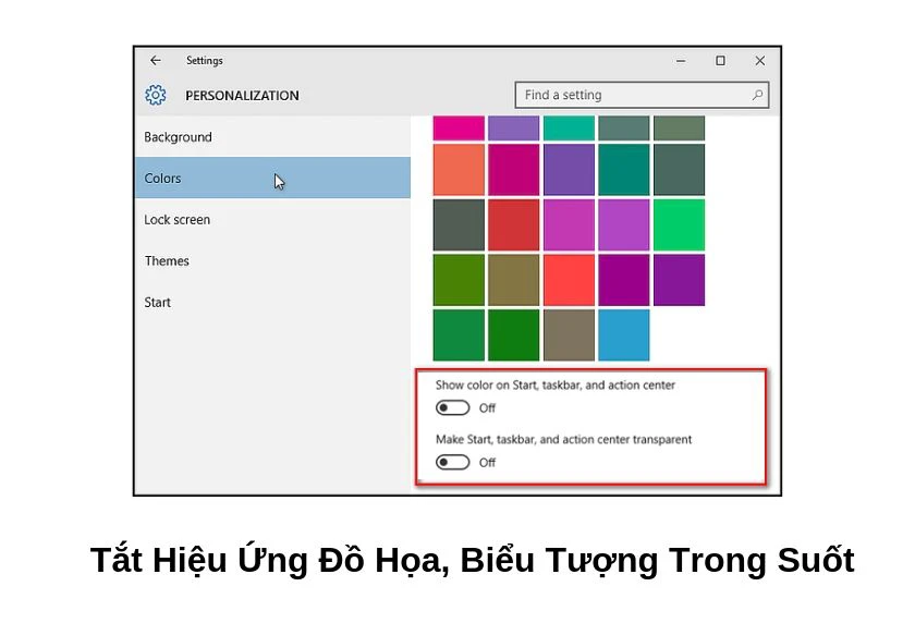 ngừng hiệu ứng đồ họa