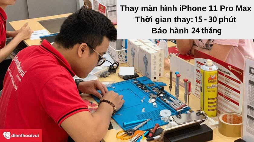 Thay pin iPhone 11 Pro Max uy tín tại Điện Thoại Vui