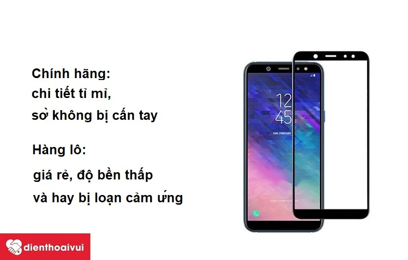 Cách nhận biết mặt kính cảm ứng chính hãng Samsung