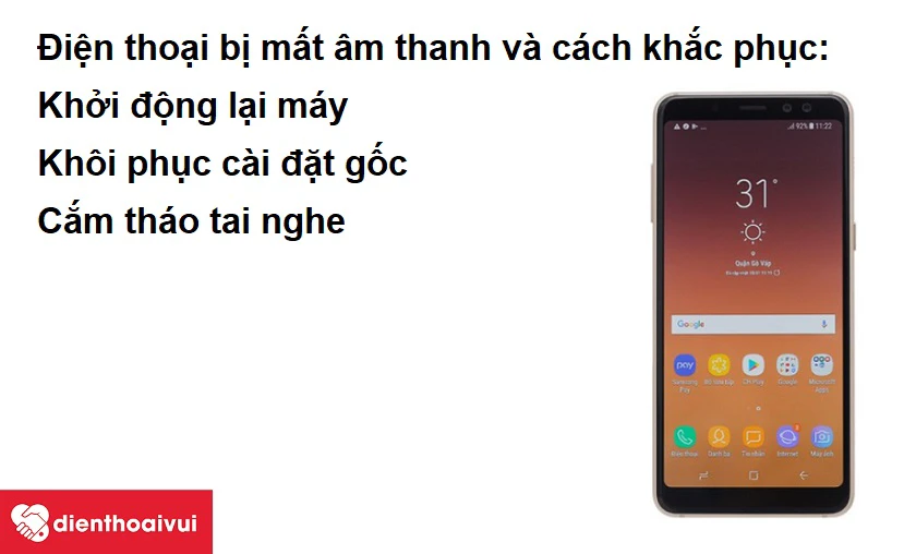 Samsung Galaxy A8 2018 bị mất âm thanh và cách khắc phục
