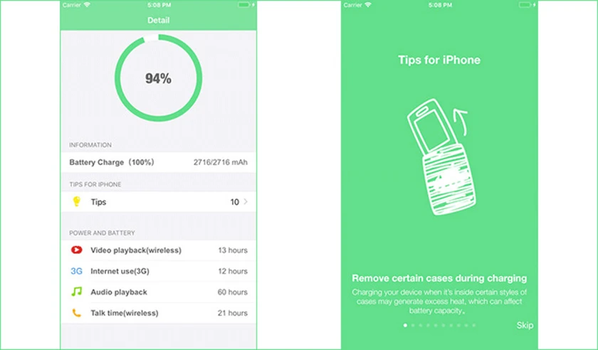 Cách kiểm tra tình trạng chai pin iPhone 7, 7 plus bằng phần mềm trên iOS