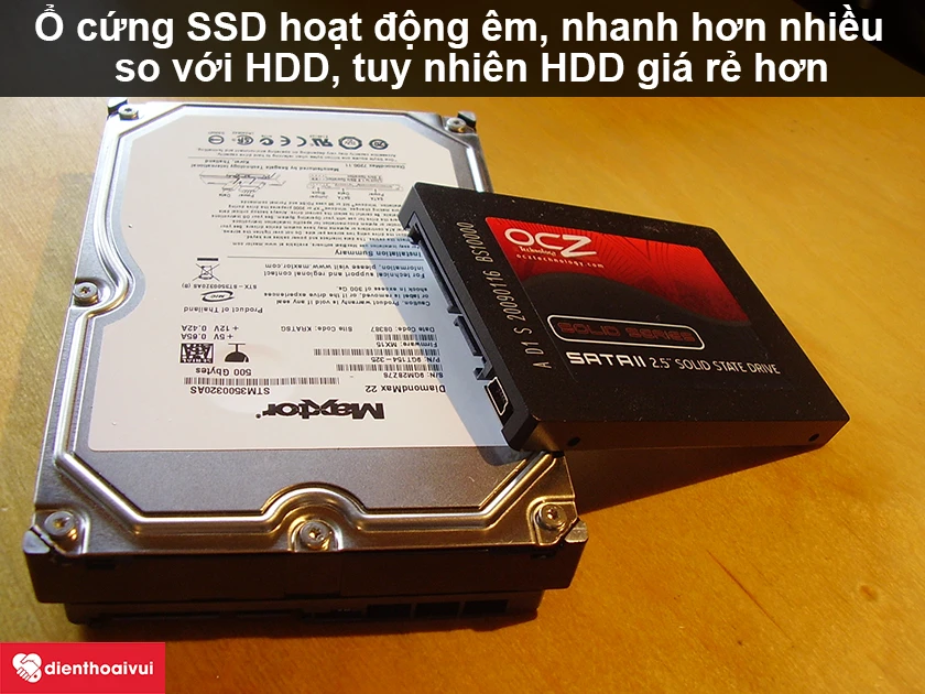 Phân biệt giữa ổ cứng SSD và HDD?