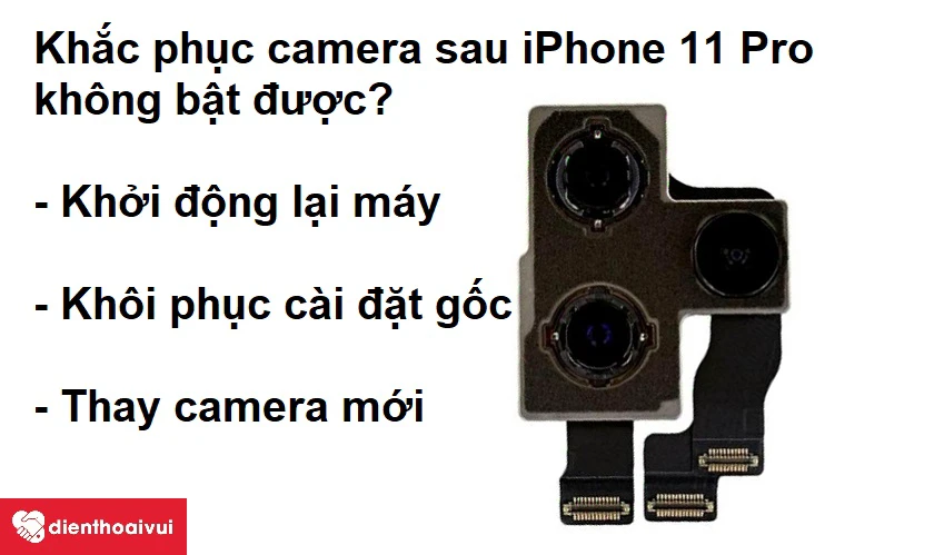 Camera sau iPhone 11 Pro không bật được thì phải làm sao?