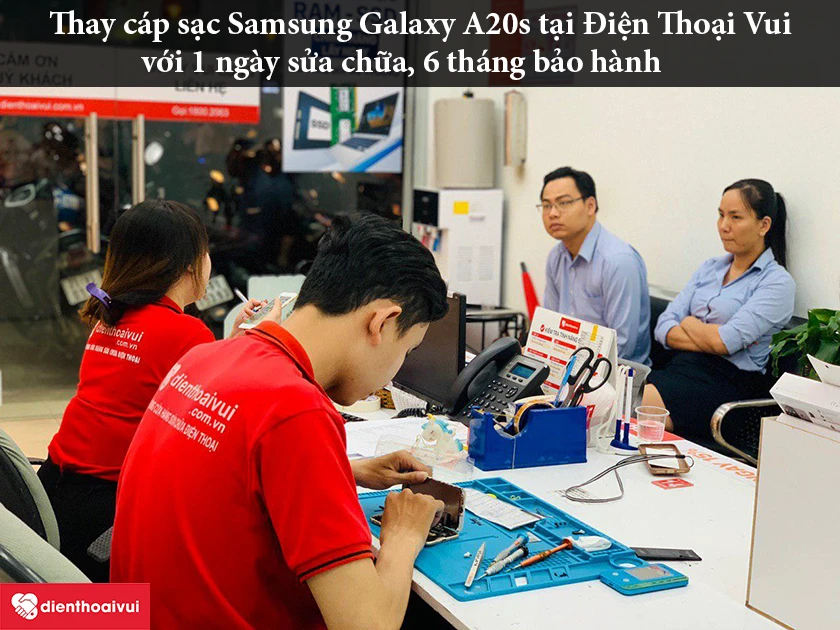 Dịch vụ thay cáp sạc Samsung Galaxy A20s giá rẻ lấy ngay tại Điện Thoại Vui