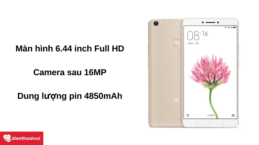 Điện thoại Xiaomi Mi Max - màn hình 6.44 inch FullHD, camera 16MP, viên pin 4850 mAh