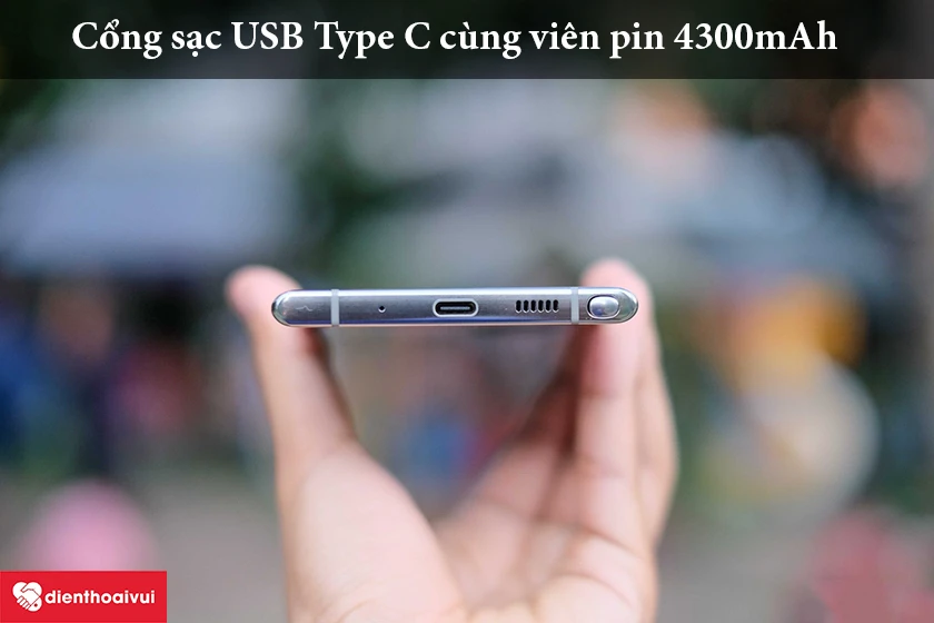 Samsung Galaxy Note 10 Plus – Cổng sạc USB Type C cùng viên pin 4300mAh