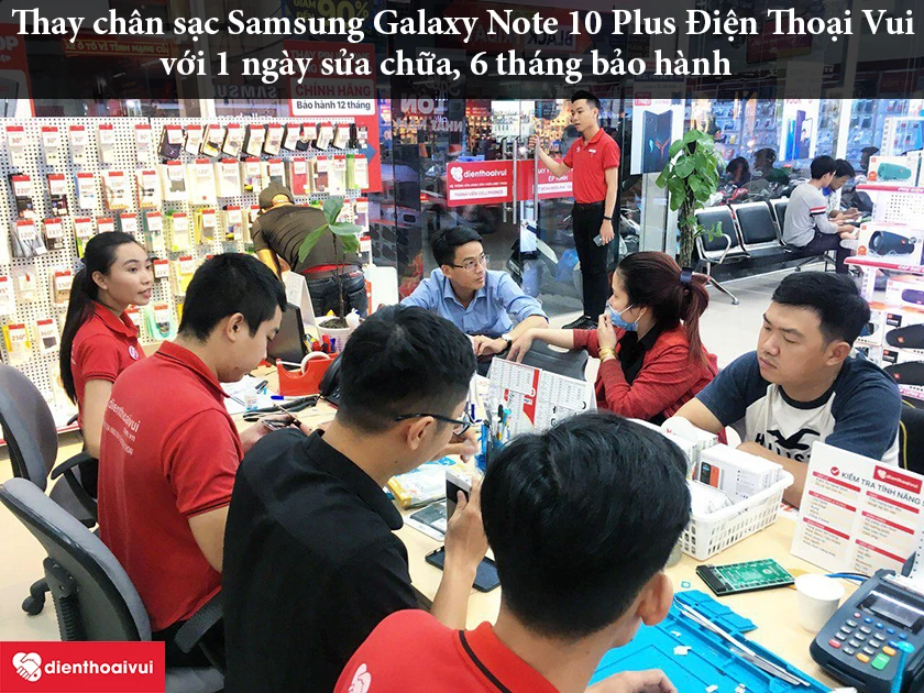 Điện Thoại Vui – thay chân sạc Samsung Galaxy Note 10 Plus chính hãng, uy tín, bảo hành lâu dài