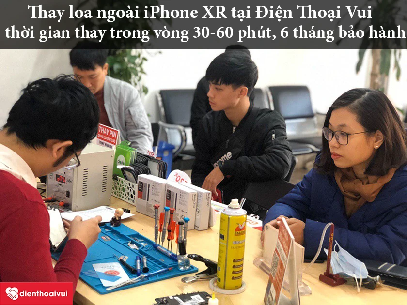 Thay loa ngoài iPhone XR tại Điện Thoại Vui với mức giá hợp lý và sửa chữa nhanh chóng