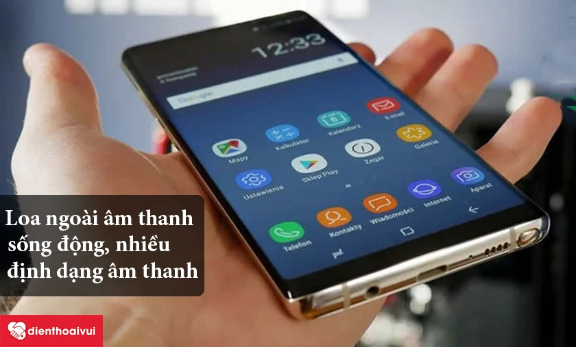 Samsung Galaxy Note 8 – Loa ngoài cho âm thanh sống động, hỗ trợ nhiều định dạng âm thanh
