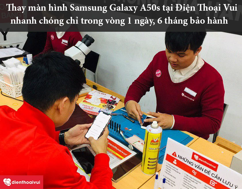 Thay màn hình Samsung Galaxy A50s tại hệ thống Điện Thoại Vui