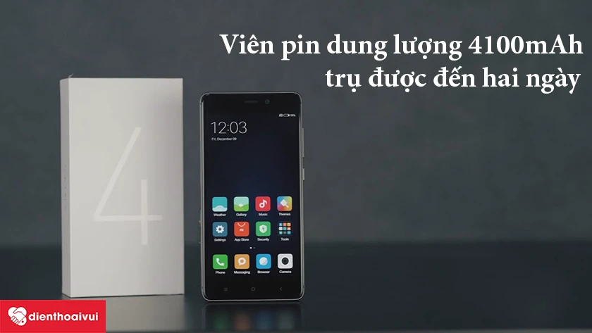 Xiaomi Redmi 4 Prime – Viên pin dung lượng 4100mAh trụ được đến hai ngày