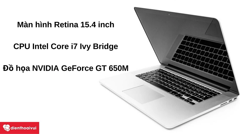 Laptop Macbook Pro 2012 - Màn hình 15 inch Retina 2880x1800, chip Intel Core i7, 512GB ROM