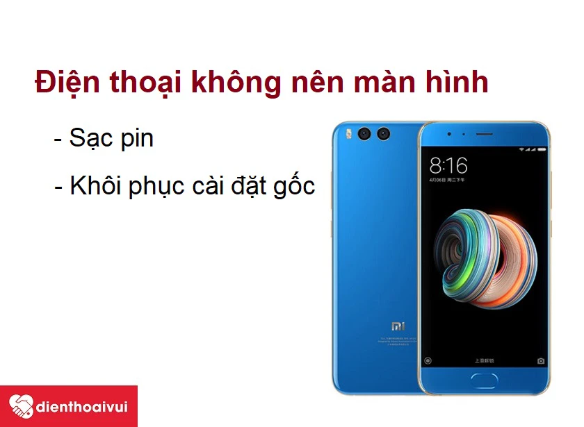 Xiaomi Mi Note 3 không lên màn hình và cách khắc phục