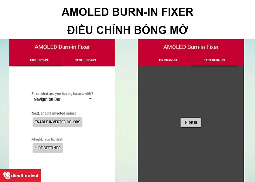 Sử dụng phần mềm Burn-in Fixer để điều chỉnh