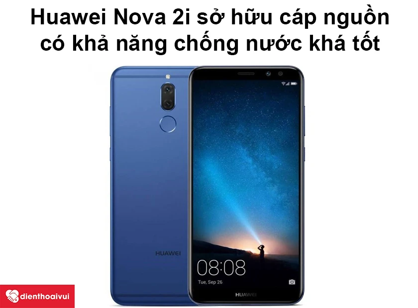 Huawei Nova 2i sở hữu cáp nguồn có khả năng chống nước khá tốt