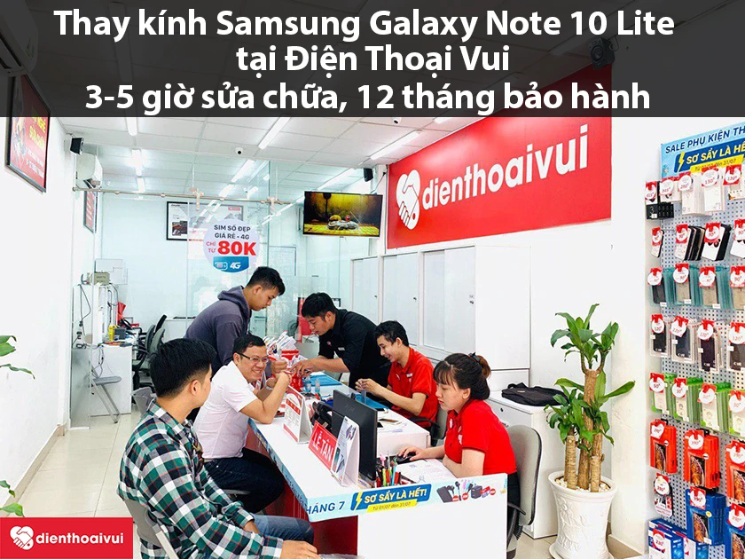 Thay kính Samsung Galaxy Note 10 Lite giá rẻ, chất lượng cao tại Điện Thoại Vui