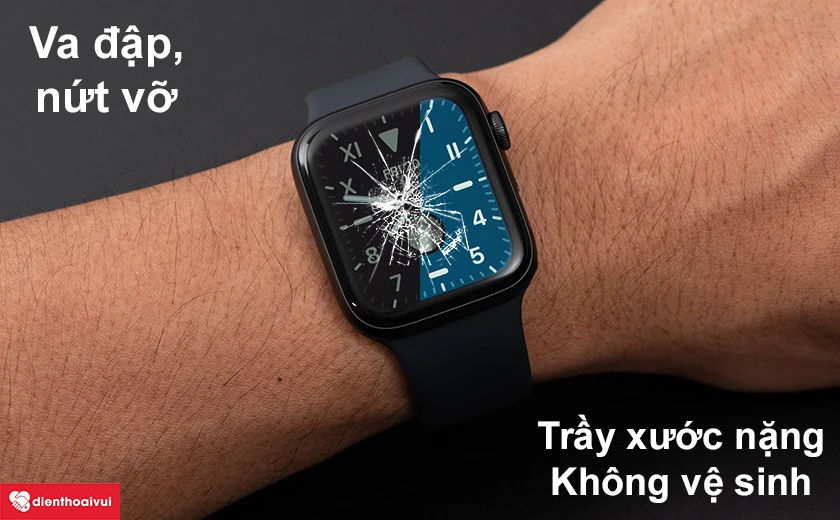 Nguyên nhân gây hư hỏng mặt kính trên Apple Watch Series 5 40 mm và cách khắc phục