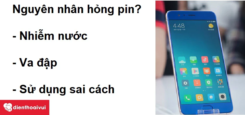 nguyên nhân điện thoại Xiaomi Mi Note 3 sạc không