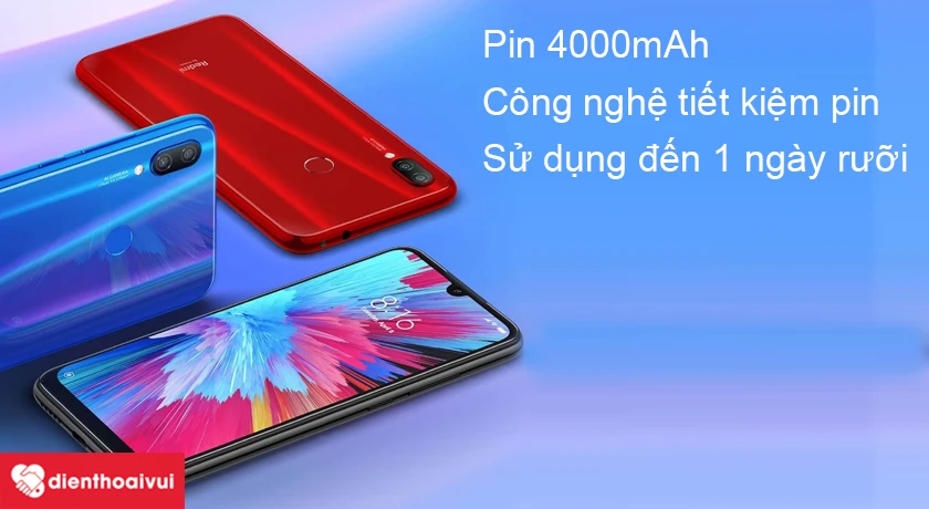 Xiaomi Redmi 7 – Pin 4000mAh, công nghệ tiết kiệm pin cho thời lượng sử dụng lâu