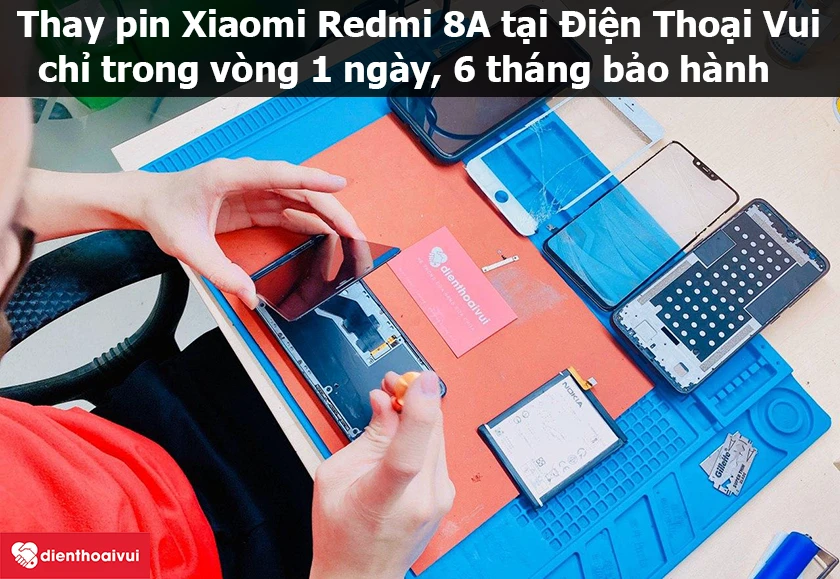 Thay pin Xiaomi Redmi 8A chất lượng, bảo hành lâu dài tại Điện Thoại Vui