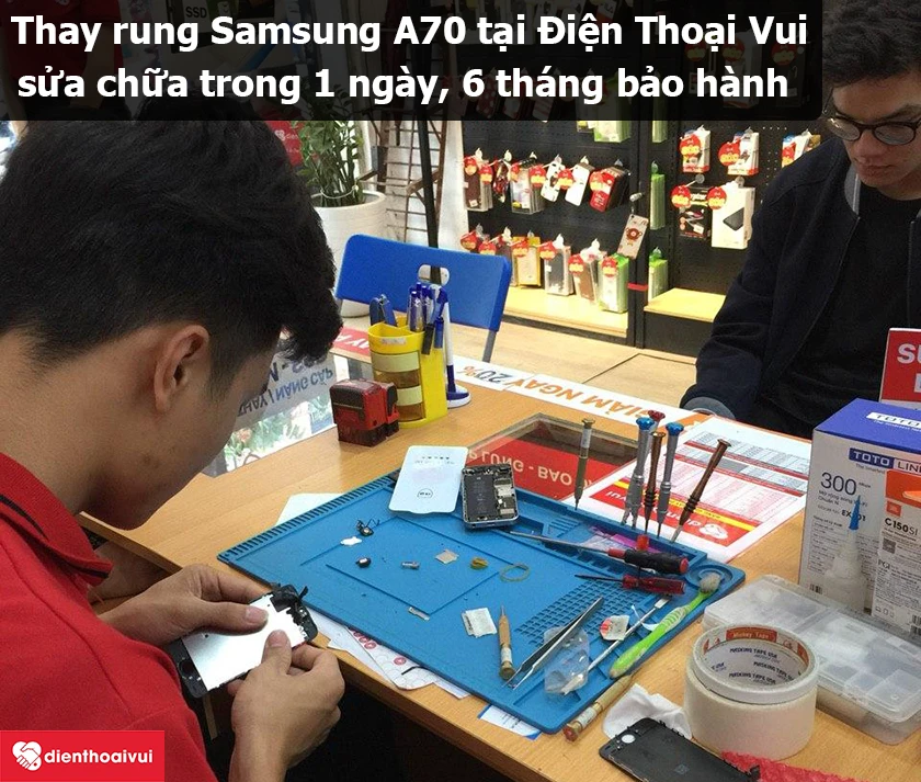 Thay rung Samsung A70 chính hãng tại Điện Thoại Vui – địa chỉ uy tín, chuyên nghiệp