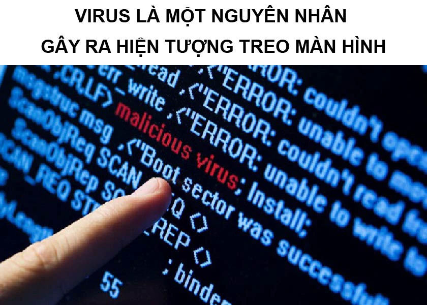 Virus là một nguyên nhân gây ra hiện tượng treo màn hình