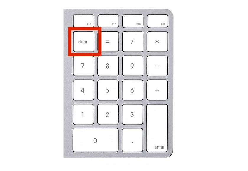 Kiểm tra phím Num Lock trên bàn phím khi bàn phím macbook không gõ được số và chữ