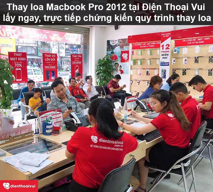 Thay loa Macbook Pro 2012 lấy ngay, chính hãng tại Điện Thoại Vui