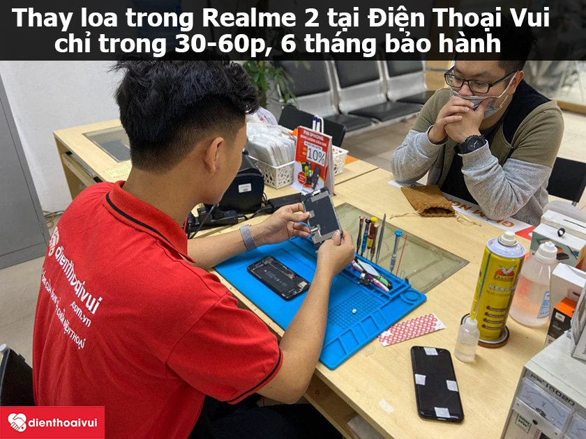 Thay loa trong Realme 2 chính hãng, lấy ngay tại Hà Nội và Hồ Chí Minh