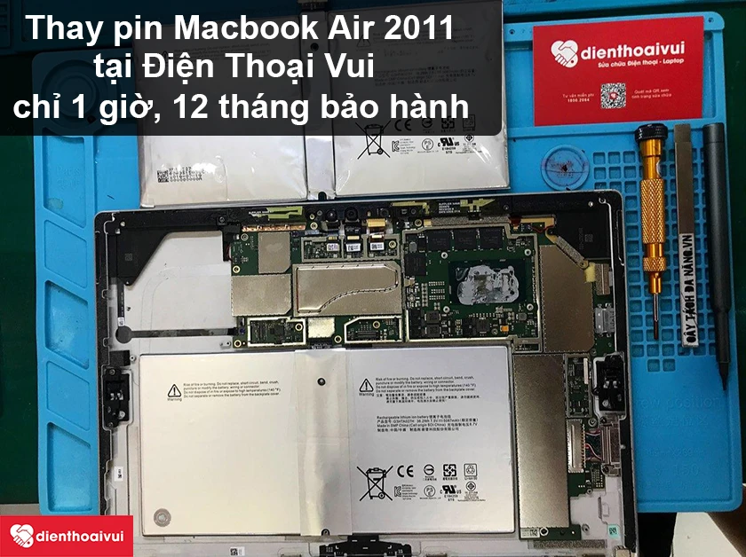 Thay pin Macbook Air 2011 chính hãng, nhanh chóng tại Hà Nội và Hồ Chí Minh