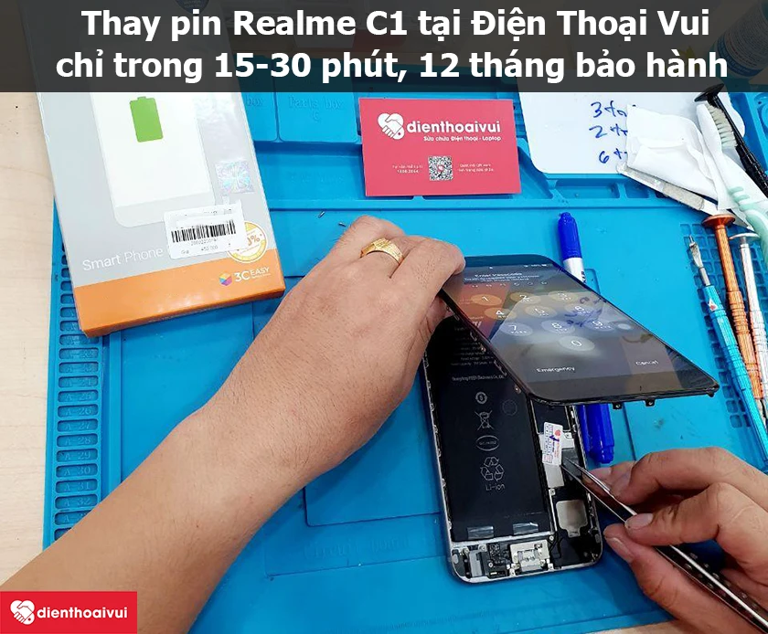 Thay pin điện thoại Realme C1 uy tín, chuyên nghiệp tại Điện Thoại Vui