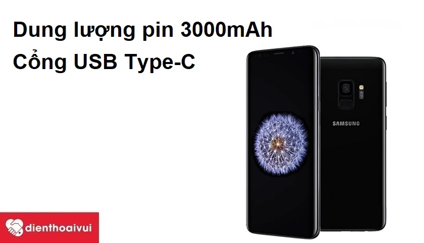 Samsung Galaxy - Dung lượng pin 3000mAh, cổng USB Type-C
