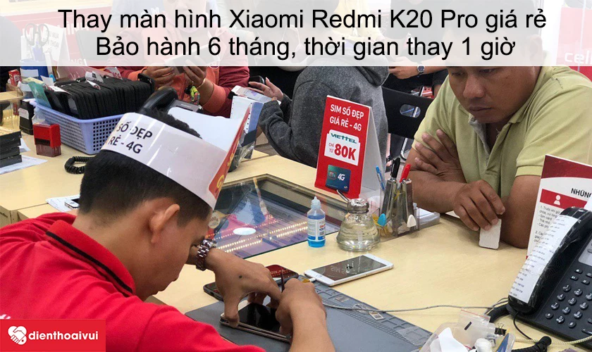 Dịch vụ thay màn hình Xiaomi Redmi K20 Pro giá rẻ chất lượng tại Điện Thoại Vui