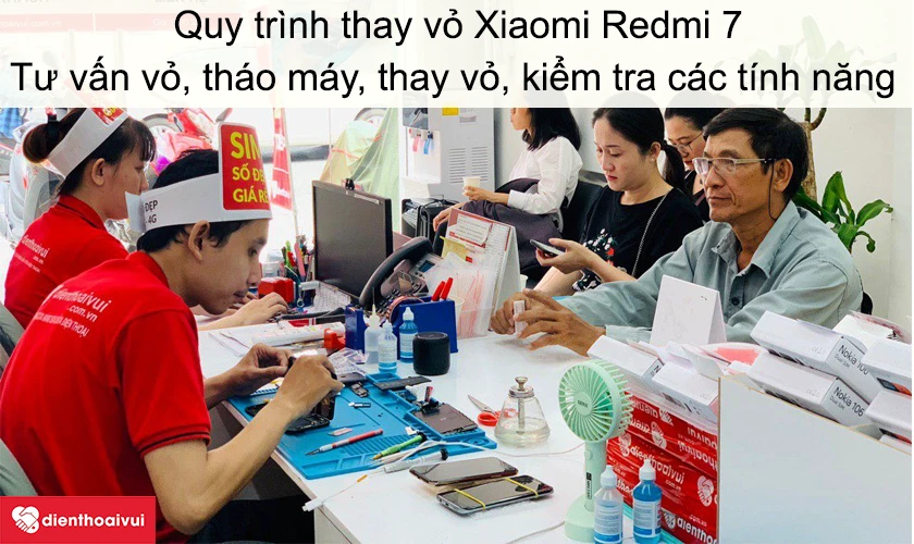 Quy trình thay vỏ Xiaomi Redmi 7