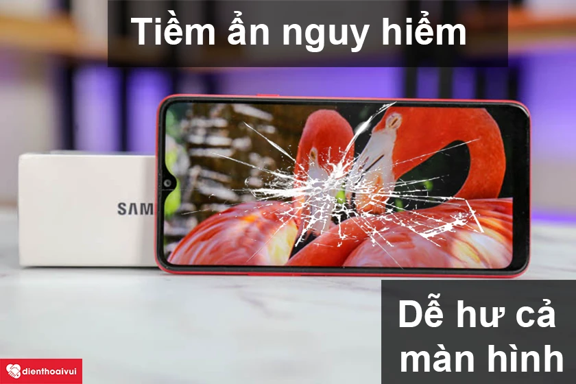 Nứt vỡ mặt kính tiềm ẩn những tác hại gì cho người dùng và Samsung Galaxy A20s