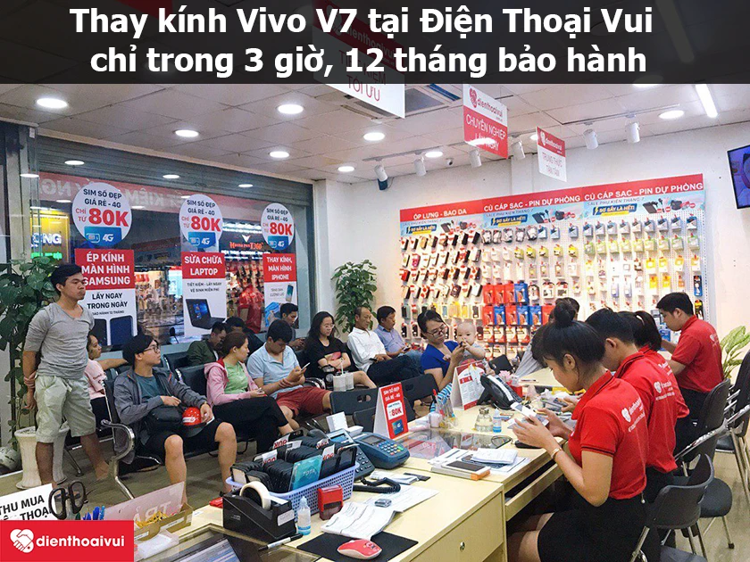 Thay kính Vivo V7 giá ưu đãi, chất lượng cao tại Hà Nội và Hồ CHí Minh