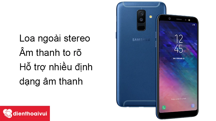 Samsung Galaxy A6 2018 có cấu hình ổn định, loa ngoài stereo cho chất âm lớn, rõ ràng