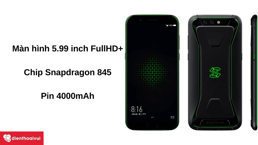Điện thoại Xiaomi Black Shark - Màn hình 5.99 inch, chip Snapdragon 845, pin 4000mAh