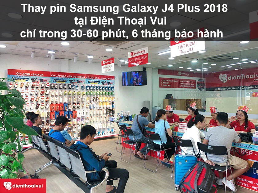 Thay pin Samsung Galaxy J4 Plus 2018 uy tín, chuyên nghiệp tại Điện Thoại Vui