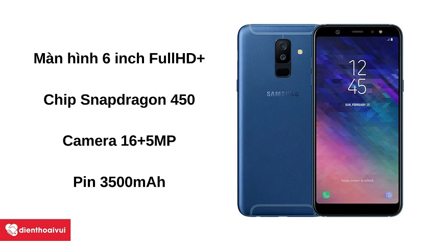Điện thoại Samsung Galaxy A6 Plus 2018 - Vỏ nhôm nguyên khối cao cấp