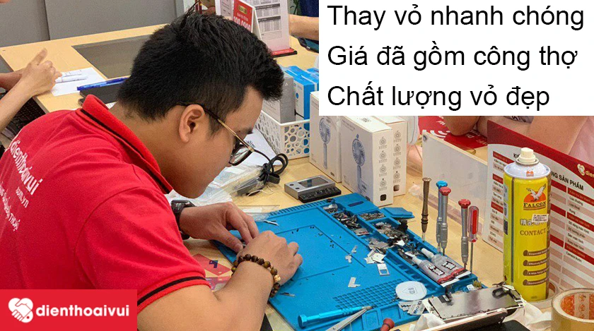 Thay vỏ Vivo V5 uy t&iacute;n, nhanh ch&oacute;ng tại cửa h&agrave;ng sửa chữa Điện Thoại Vui