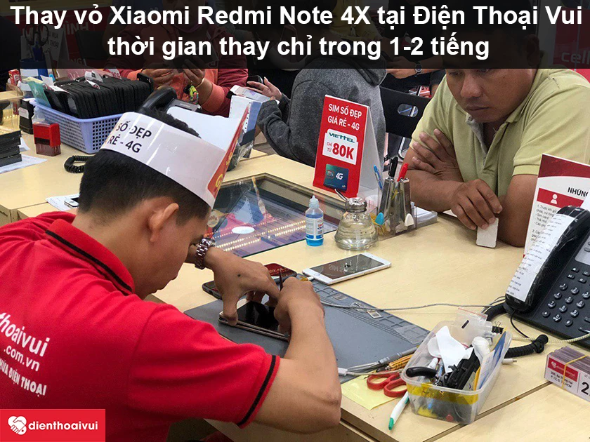 Dịch vụ thay vỏ Xiaomi Redmi Note 4X giá rẻ, lấy ngay tại hệ thống Điện Thoại Vui
