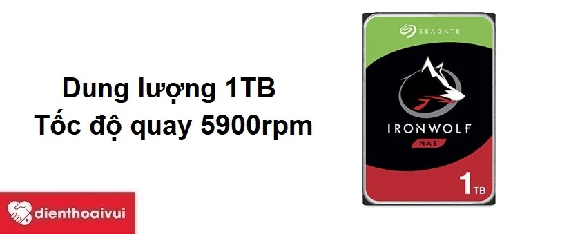 Dung lượng 1TB, tốc độ quay 5900rpm