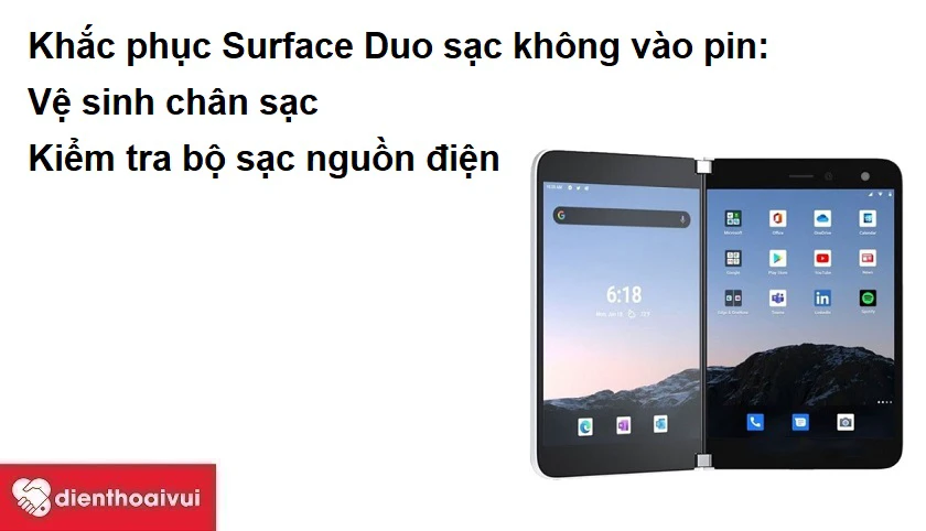 Khắc phục Surface Duo sạc không vào pin